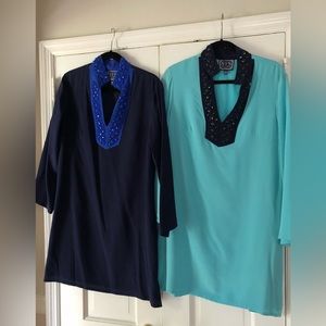 Silk Beaded Sail to Sable Tunic